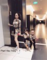 Set bộ sọc mẹ + 2 bé ( kèm khăn choàng ) siêu cute
