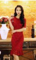 Đầm body ren tay loa lai bèo siêu sang