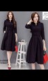 Đầm xòe bi cổ trụ siêu sang